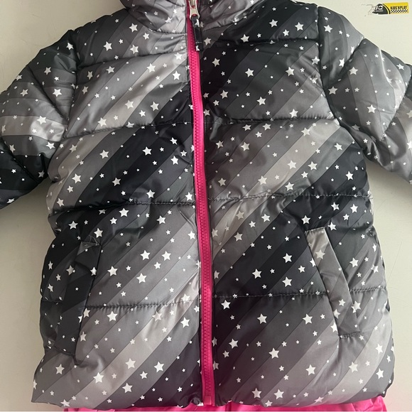 Pink Platinum Girls Heavyweight 2-Piece Skisuit Snowsuit Set Pink Grey Size 4 - Picture 10 of 11